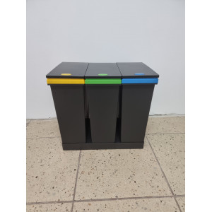 Coș de gunoi Ecobin Smarty pe roți, sistem de separare a deșeurilor, pentru interior și exterior, 63 litri - Img 4