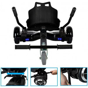 Scaun Beeper R4-Kart-N pentru hoverboard de 6.5 inch, 8 inch, 10 inch, reglabil, negru - Img 5