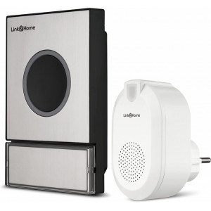 Sonerie wireless cu buton REV 0088287012 Link2Home, control din aplicatie, 6 sonerii, argintie - Img 2