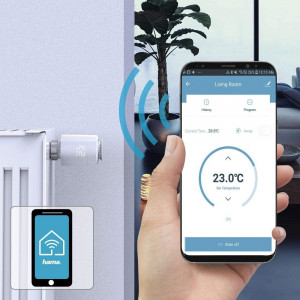 Hama Control încălzire WLAN, 2 termostate inteligente pentru radiatoare + control central - Img 5