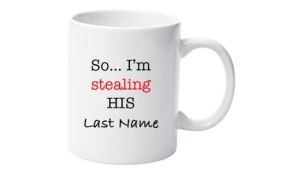 Cană personalizatǎ "his last name"