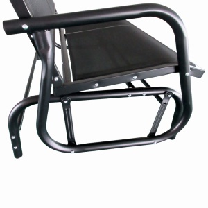 Banca pentru terasa/gradina din otel si plasa KLUGMEISTER KJF2379, dimensiuni 120x71x86 cm, culoare neagra - Img 3