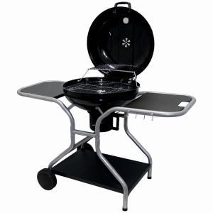 Gratar pe carbuni KLUGMEISTER KY22020T, material otel, cu capac si roti de deplasare, inaltime gatire 78 cm, dimensiuni 133x67x98 cm - Img 3