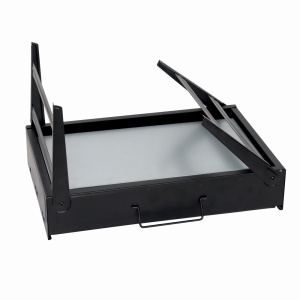 Gratar pe carbuni KLUGMEISTER KYCG02-B, material otel, inaltime gatire 24 cm, dimensini 43.5x29x24 cm - Img 3
