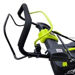 Masina autopropulsata pentru tuns gazonul Mesterino Tools MTBJXPM46N-169 cu motor QL170, 4CP, diametru taiere 457mm/18inch, 8 inaltimi de taiere, roti fata 8 inch, roti spate 11 inch, sac colector 60l colectare, evacuare lateral si mulcire - Img 8