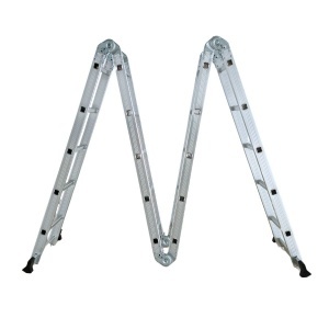 Scara multifunctionala din aluminiu cu balama MESTERINO TOOLS MTJL201-4X5, 4X5 trepte, 5.8 metri, greutate maxima suportata 150 kg - Img 4