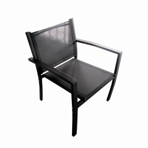 Set mobilier terasa/gradina KLUGMEISTER KJFT079, doua fotolii + canapea + masuta din sticla securizata, culoare neagra - Img 3