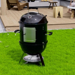 Afumatoare cu gratar pe carbuni KLUGMEISTER KY8560LD, material otel, diametru gratar 44 cm, dimensini 62x49x96 cm - Img 4