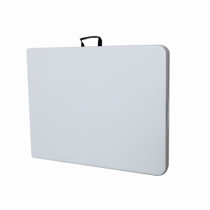 Masa pliabila 4 persoane din otel si HDPE MESTERINO KJC2061,180x70x74 cm, culoare alba - Img 4