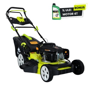 Masina tuns iarba/gazon autopropulsata MESTERINO BJXPM51-166, motor LONCIN 4 timpi, 4 cai, sasiu metal, latime taiere 51 cm, 8 nivele de taiere, sac colector 60 litri, evacuare lateral si mulcire - Img 2