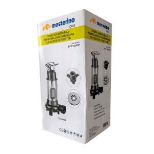 Pompa submersibila pentru apa curata/murdara cu tocator si plutitor MESTERINO TOOLS MT-V1300DF, corp INOX, 1300 W, 18 m3/h, adancime maxima 5 m, cablu 10 m - Img 4