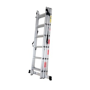 Scara combinata din aluminiu 3X6 trepte MESTERINO TOOLS MTJL207-3X6, 3.4 metri, greutate maxima suportata 115 kg