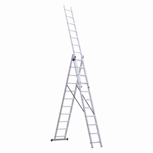 Scara combinata din aluminiu MESTERINO TOOLS JL-207-3X11, 7.6 metri, 3x11 trepte, greutate maxima 150 kg - Img 2