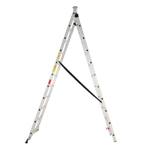 Scara combinata din aluminiu MESTERINO TOOLS MTJL206-2X11, 2X11 trepte, 5.46 metri, greutate maxima suportata 115 kg - Img 3