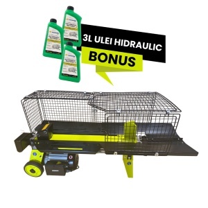 Despicator electric pentru lemne/busteni MESTERINO TOOLS MT-65553, forta 4 tone, motor 1500 W, cusca de protectie - Img 2