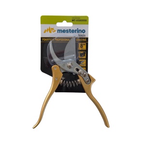 Foarfeca profesionala de gradina MESTERINO TOOLS MT-0580008, lungime 20 cm, maner aluminiu, lame de inox - Img 4