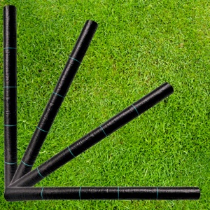 Folie antiburuieni/mulcire din polipropilena, MESTERINO PP10001100, 1 m X 100 m, densitate 100g/mp culoare neagra cu dungi, protectie UV - Img 3