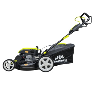 Masina autopropulsata pentru tuns gazonul Mesterino Tools MTBJXPM46N-169 cu motor QL170, 4CP, diametru taiere 457mm/18inch, 8 inaltimi de taiere, roti fata 8 inch, roti spate 11 inch, sac colector 60l colectare, evacuare lateral si mulcire - Img 2
