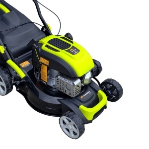 Masina autopropulsata pentru tuns gazonul Mesterino Tools MTBJXSM41N-149 cu motor QL150, 3.3CP, diametru taiere 406mm/16", 8 inaltimi de taiere, roti fata 6 inch, roti spate 8 inch, colectare spate, sac colector 50l - Img 4