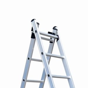 Scara combinata din aluminiu MESTERINO TOOLS JL-206-2X9, 4.3 metri, 2x9 trepte, greutate maxima 150 kg - Img 3