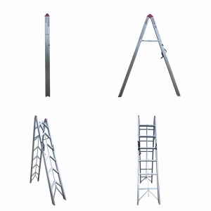 Scara pliabila ultracompacta din aluminiu MESTERINO TOOLS JL-308(2x6), 200x156x44 cm - Img 2