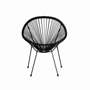 Scaun terasa MESTERINO JFC038 72x74x86 cm, structura din otel, sezut din ratan, culoare neagra - Img 4