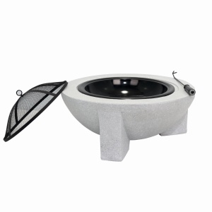 Semineu pentru terasa KLUGMEISTER KY7347FP, material otel cu baza din oxid de magneziu, dimensiuni 73x73x46 cm - Img 2