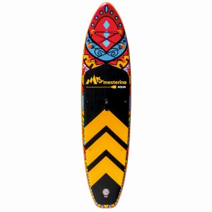 Set placa gonflabila Stand Up Paddle Mesterino Aqua SUP083, 320x81x15cm, geantă de transport, vasla, pompa, scaun, lesa, kit de reparatii, design Tribal - Img 3