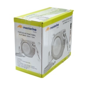 Furtun cu tambur retractabil automat 25m+2m MESTERINO TOOLS NW-I25, 1/2 inch, fixare pe perete - Img 4