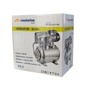 Hidrofor apa 24 litri MESTERINO TOOLS MT-Auto-JET100L, 750W, 3.6 m3/h, adancime maxima 9 m, inaltime refulare maxima 50 m - Img 3