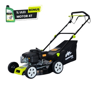 Masina tuns iarba/gazon autopropulsata MESTERINO BJXSM46-139, motor LONCIN 4 timpi, 3.3 cai, sasiu metal, latime taiere 46 cm, 8 nivele de taiere, sac colector 55 litri - Img 2