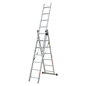 Scara combinata din aluminiu 3X7 trepte MESTERINO TOOLS MTJL207-3X7, 4.25 metri, greutate maxima 115 kg - Img 2