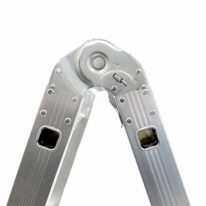 Scara multifunctionala din aluminiu cu balama MESTERINO TOOLS JL-201-4X4, 4.7 metri, 4x4 trepte, greutate maxima 150 kg - Img 3