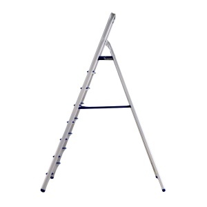Scara pliabila din aluminiu cu platforma MESTERINO TOOLS MTJL-302-1x8, 8 trepte, 2.1 metri, greutate maxima suportata 120 kg - Img 3