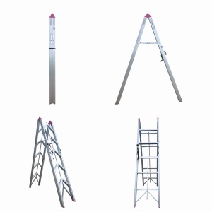 Scara pliabila ultracompacta din aluminiu MESTERINO TOOLS JL-308(2x5), 171x131x44 cm - Img 2