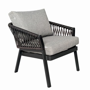 Set mobilier terasa/gradina KLUGMEISTER KJFT3407, 4 piese cu cadru de aluminiu, perne incluse, culoare gri - Img 2