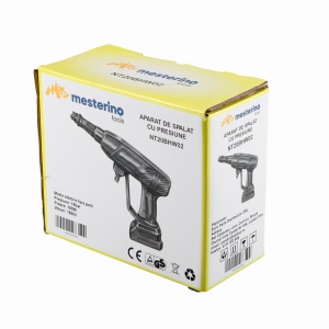 Aparat de spalat cu presiune pe acumulator MESTERINO TOOLS NT20BHW02, putere 180W, debit 3 L/min, presiune 10 bar, acumulator 2A / 21V, lungime furtun 5 m - Img 3