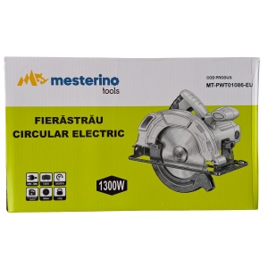 Fierastrau circular electric de mana MESTERINO TOOLS MT-PWT01086-EU, 5600 RPM, 1300 W, disc 185 mm - Img 4