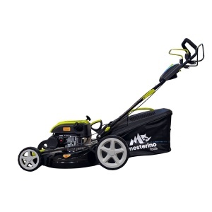 Masina pentru tuns iarba/gazon autopropulsata MESTERINO MTBJXPM51N-196, sasiu de metal, motor 4T 196 cmc, putere 5 CP, diametru taiere 51 cm, 8 nivele de taiere, sac colector 60 litri, evacuare lateral si mulcire - Img 4