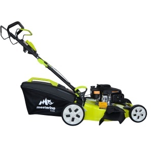 Masina tuns iarba/gazon autopropulsata MESTERINO BJXPM56-196, motor LONCIN 4 timpi, 5.5 cai, sasiu metal, latime taiere 56 cm, 8 nivele de taiere, sac colector 60 litri, evacuare lateral si mulcire - Img 4