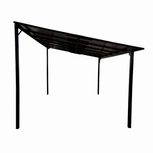 Pergola pentru terasa/gradina din otel si aluminiu KLUGMEISTER KJF5092, 360x300x250/190 cm, culoare gri - Img 3