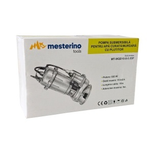 Pompa submersibila pentru apa curata/murdara cu plutitor MESTERINO TOOLS MT-WQD10-8-0.55F, 550W, debit maxim 10 m3/h, adancime maxima 5 m, cablu 10 m - Img 3