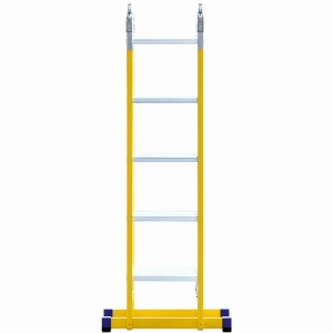 Scara combinata din fibra de sticla MESTERINO TOOLS JL-405B-4X5, 5.8 metri, 4x5 trepte, greutate maxima 150 kg - Img 2