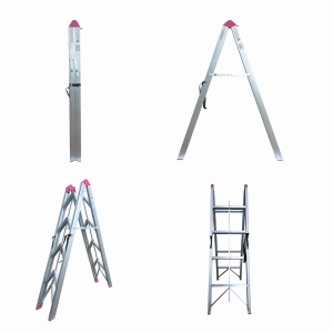 Scara pliabila ultracompacta din aluminiu MESTERINO TOOLS JL-308(2x4), 142x113x44 cm - Img 2
