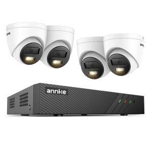 Sistem performant de supraveghere video ANNKE N98PBL+I51EM*4, PoE, NVR 8 canale, 4 camere tip Turret interior/exterior 5MP, Ultra HD/2k+, vedere nocturna IR, audio, rezistent la intemperii - Img 3