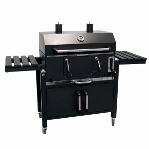 Gratar pe carbuni KLUGMEISTER FT01-070, material otel (husa inclusa), cu capac si roti de deplasare, suprafata gatire 72x43 cm - Img 2