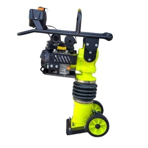 Mai compactor cu kit roti MESTERINO TOOLS MT-29348, motor LONCIN 196 cc pe benzina, putere 6.5 CP, dimensiune talpa 355x280 mm, 600-700 bpm, forta impact 18500 N, greutate 78 kg - Img 4