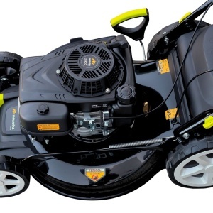 Masina autopropulsata pentru tuns gazonul Mesterino Tools MTBJXPM53N-224 cu motor LONCIN 224cc, 6.1CP, diametru taiere 533mm/21inch, 8 inaltimi de taiere, roti fata 8 inch, roti spate 11 inch, sac colector 60l colectare, evacuare lateral si mulcire - Img 8