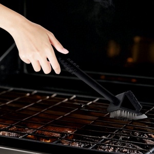 Perie cu racleta pentru curatat gratarul KLUGMEISTER KY1030A, peri metalici + racleta - Img 2