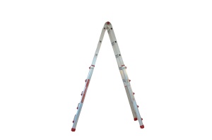 Scara multifunctionala din aluminiu cu balama MESTERINO TOOLS JL-405S-4X5, 5 metri, 4x5 trepte, greutate maxima 150 kg - Img 3